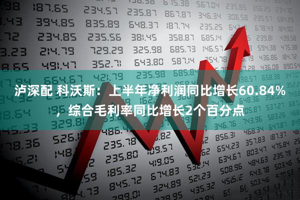 泸深配 科沃斯：上半年净利润同比增长60.84%，综合毛利率同比增长2个百分点
